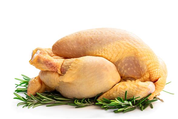 Fransk majsfodret landkylling, ca. 1.3 kg